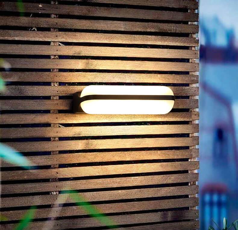 Retro Zylinder Ring LED 1/2 Licht Wasserdichte Wandleuchte 