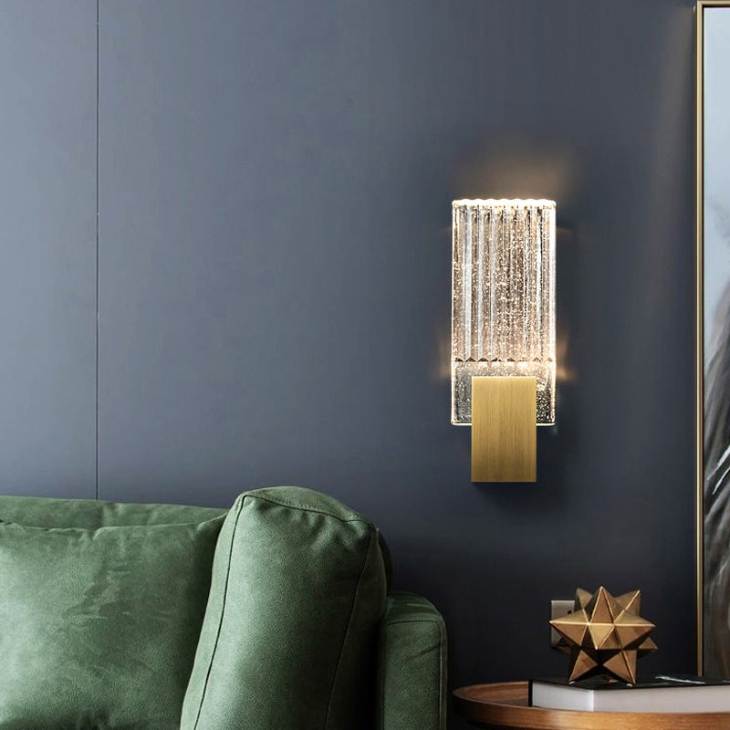 مصباح حائط فاخر LED مربع كريستال فقاعي حديث 