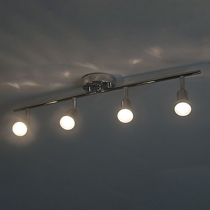 Plafonnier encastré à projecteurs réglables à 4 lumières en fer simple 