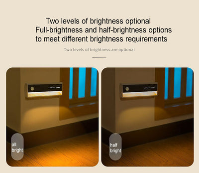 ضوء ليلي ذكي بجسم مستشعر شحن USB مع شفط مغناطيسي LED 