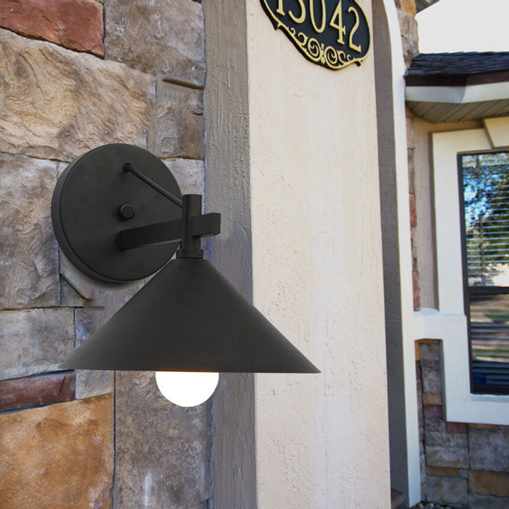 Retro Outdoor Eisen Verjüngte Wasserdichte 1-Licht Wandleuchte Lampe 