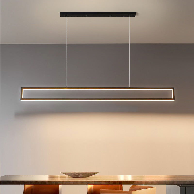 Modern Minimalist Long Frame LED Chandelier