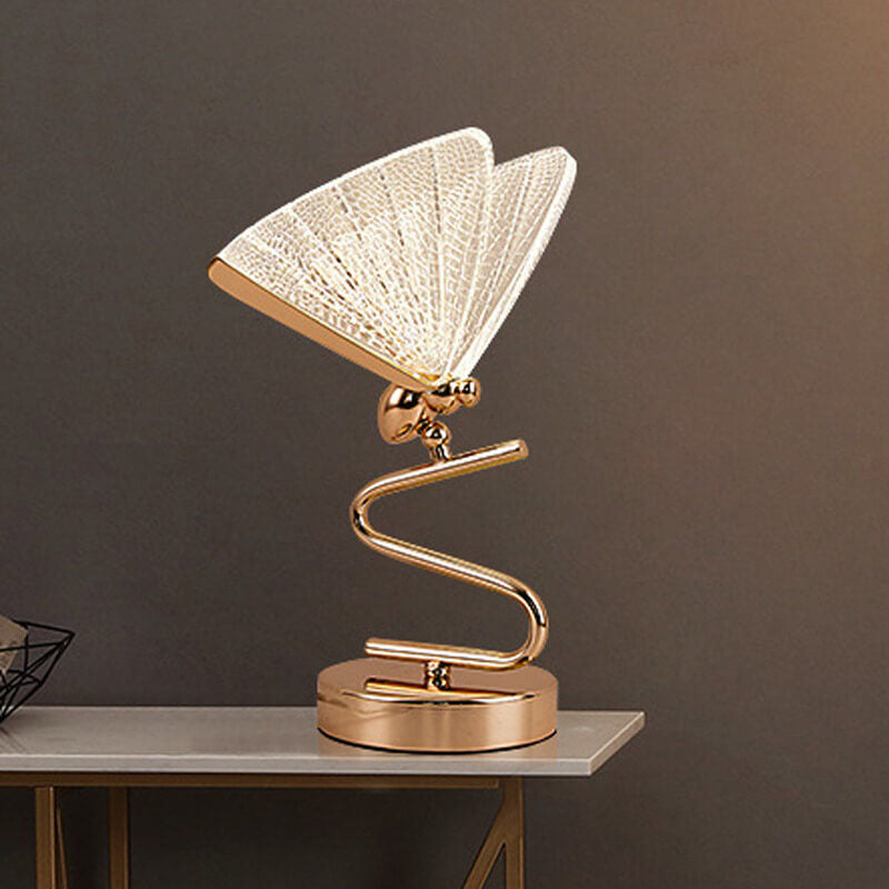 مصباح طاولة LED أكريليك على شكل فراشة عصرية 