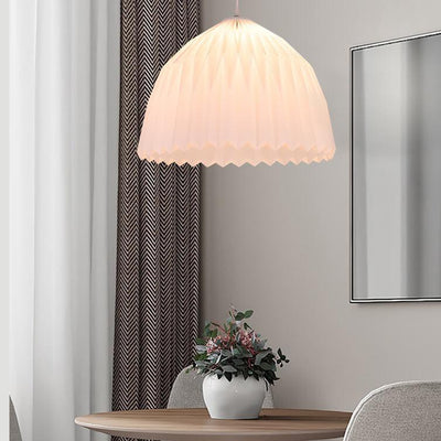 Modern Creative Pleated Acrylic Dome 1-Light Pendant Light