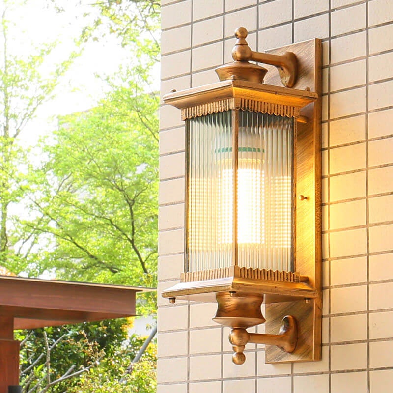レトロ長方形1灯屋外防水ウォールスコンスランプ 