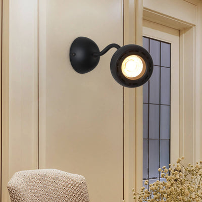 Minimalist Iron Dome Shade Mini Rotatable LED Wall Sconce Lamp
