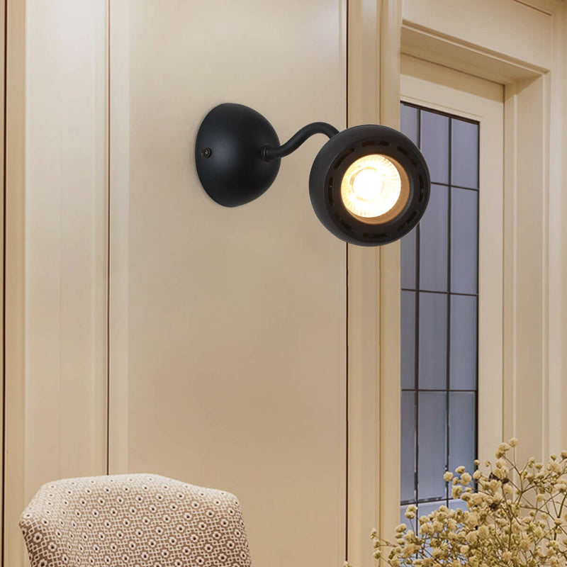 Minimalist Iron Dome Shade Mini Rotatable LED Wall Sconce Lamp