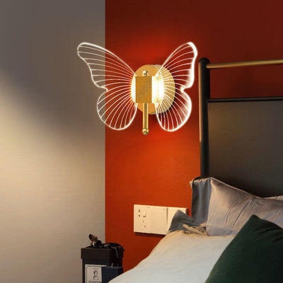 Nordic Creative Schmetterling Acryl LED Wandleuchte Lampe 