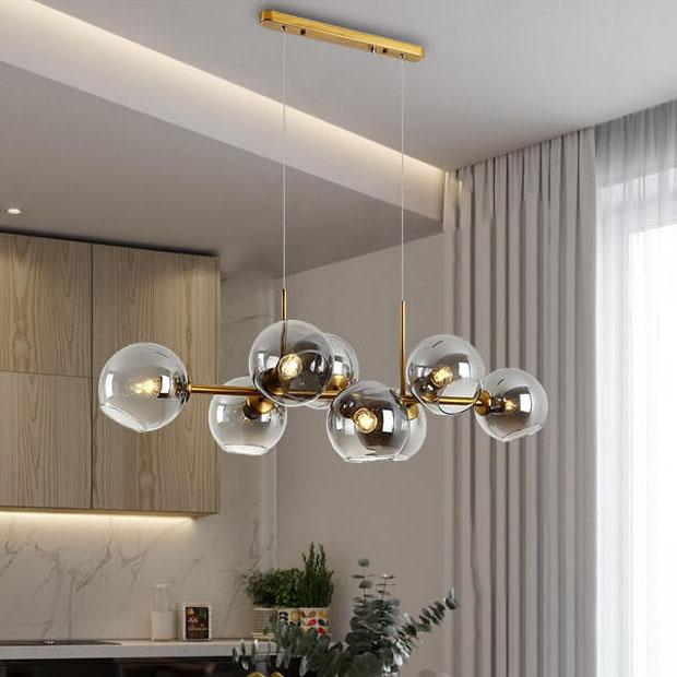 Modern Glass Magic Bean 8-Light LED Chandelier