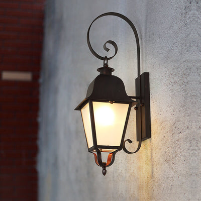 Retro Europäischer quadratischer Bogenarm Outdoor wasserdichte 1-Licht Wandleuchte 