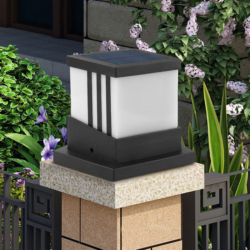 Solar Square Post Cap Light LED Outdoor Waterproof Post Light