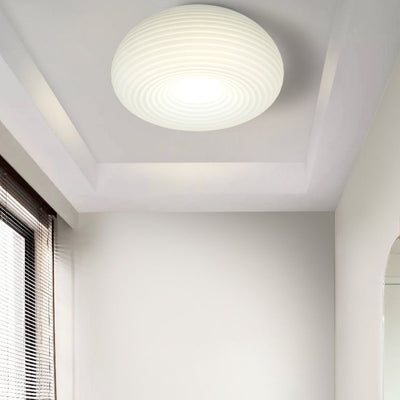 Minimalist Round Globe PE Material LED Flush Mount Ceiling Light