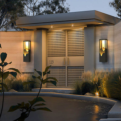 Moderne rechteckige LED-Landschaft wasserdichte Villa Gartenwandleuchte im Freien 