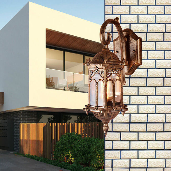 Applique murale en métal étanche vintage européenne 1 lumière pour l'extérieur 