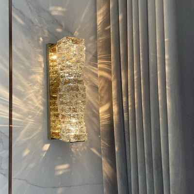 Moderne Luxus Kristallsäulen LED Wandleuchte 