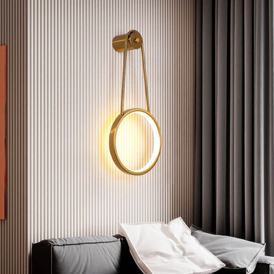 Modern Minimalist Hanging Round LED Wall Sconce Lamp