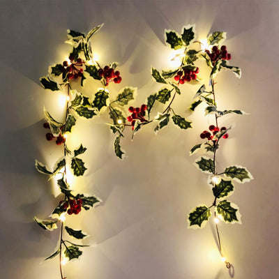 Christmas Red Fruit Rattan Party Window Patio Party Thanksgiving Decoration String Lights