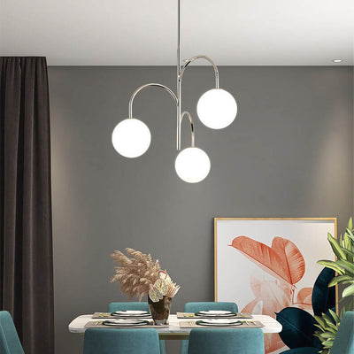 Nordic Magic Bean Glass Ball 3-Light Chandelier