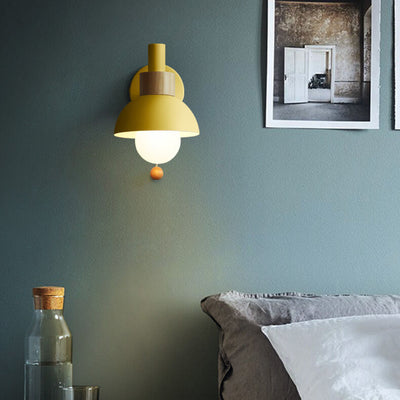 Nordic Macaron Globe 1-Light Wall Sconce Lamp
