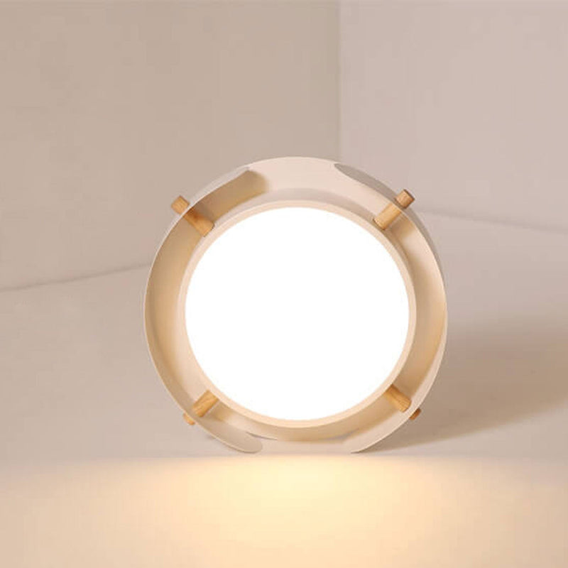 Nordic Simple Log Round LED Flush Mount Light