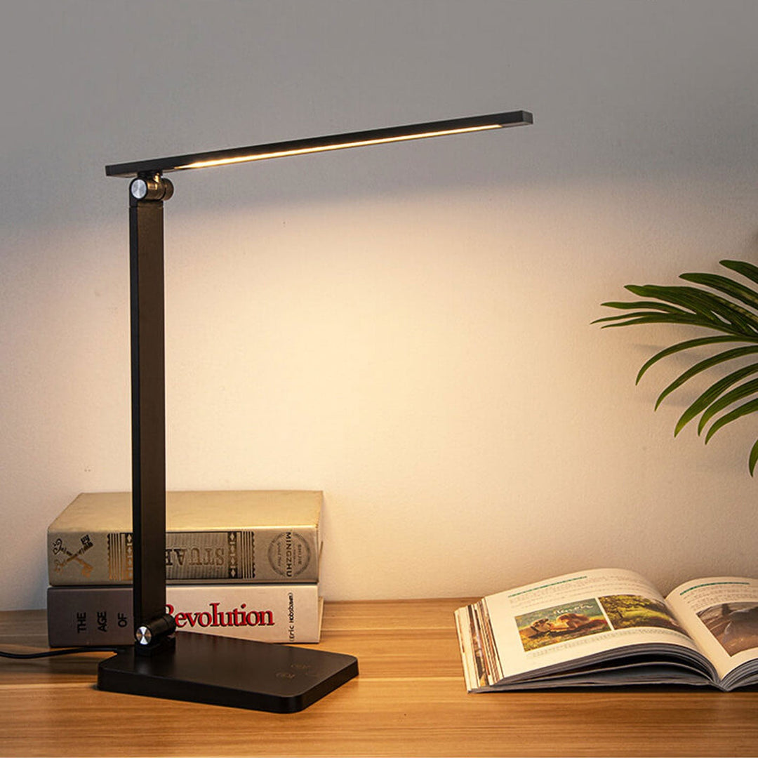 Lampe de bureau LED en aluminium pliable créative avec variateur tactile 