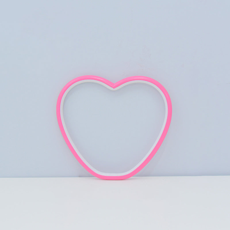 Creative Aluminum Heart Shape LED Night Light Table Lamp