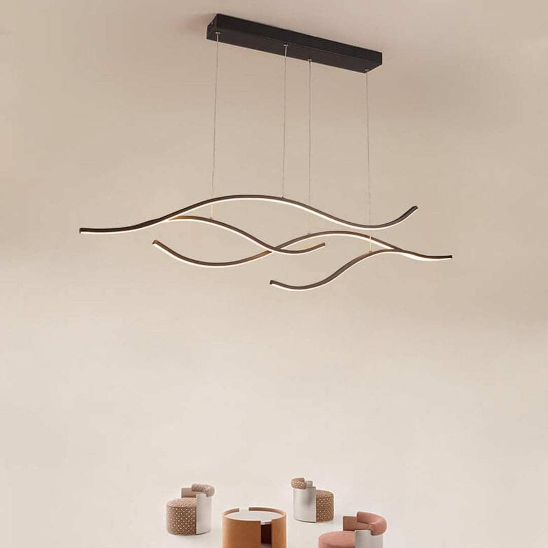 Nordic Kreative Long Line Island Light LED Kunst Kronleuchter 