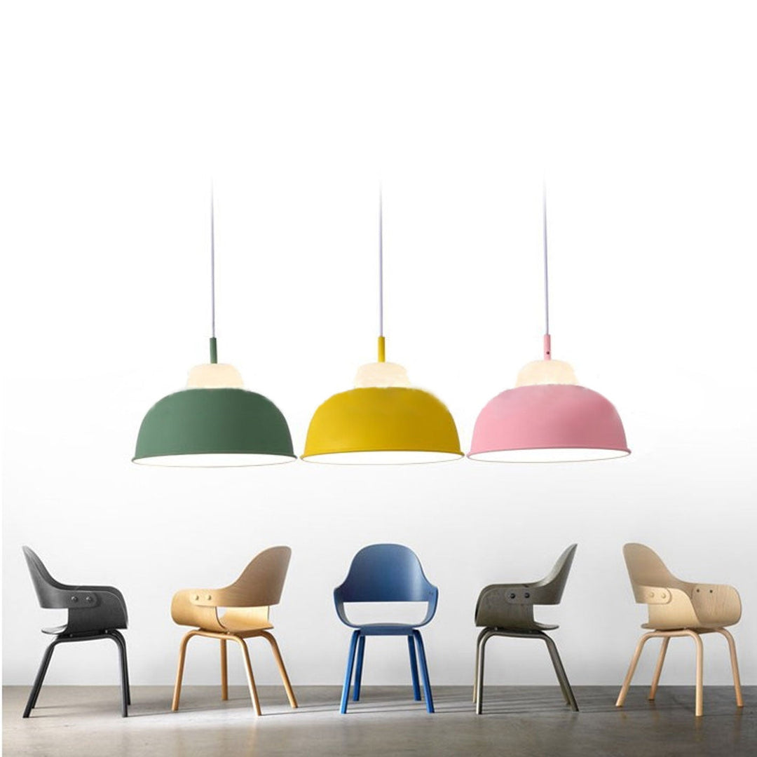 Moderne minimalistische 1-flammige Pendelleuchte aus Macaron-Eisen 
