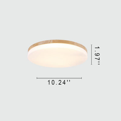 Modern Acrylic Shade Round Log LED Flush Mount Light