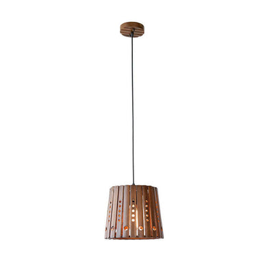 Modern Rustic Antique Hollow Bamboo Weave 1-Light Pendant Light