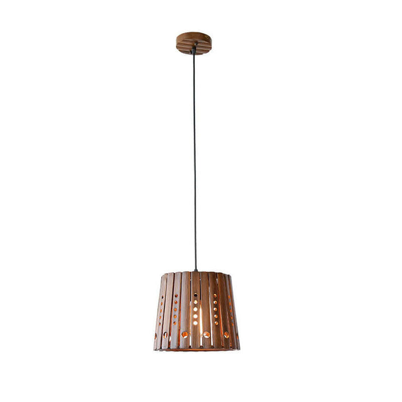 Modern Rustic Antique Hollow Bamboo Weave 1-Light Pendant Light