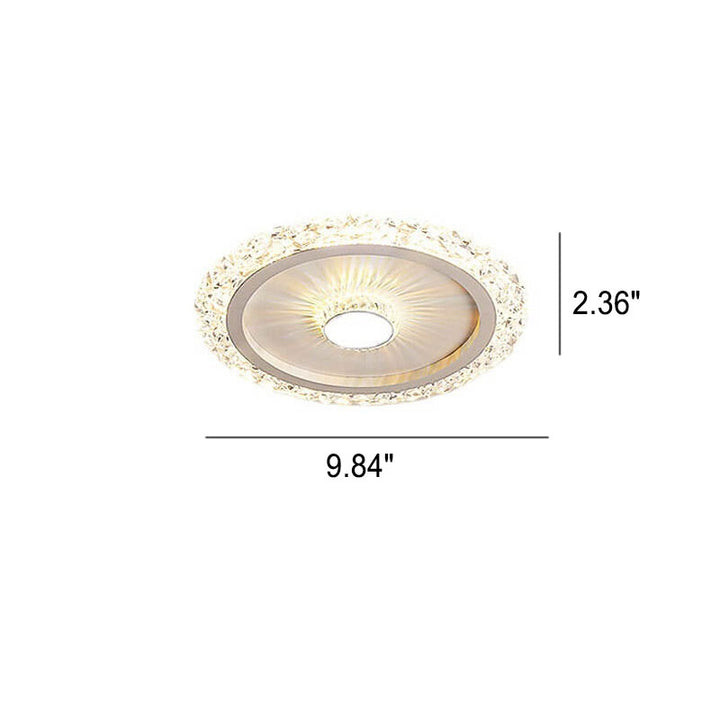 Iluminación LED de montaje empotrado redonda de acrílico y aluminio de lujo moderno 