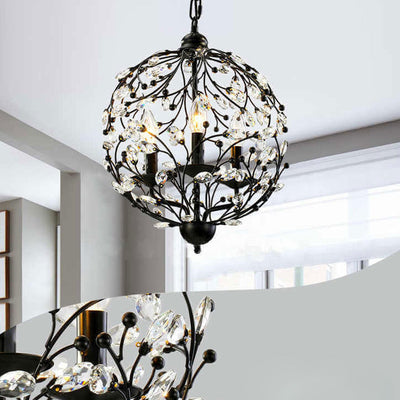 Vintage Creative Crystal Branch Design 3-Light Chandelier