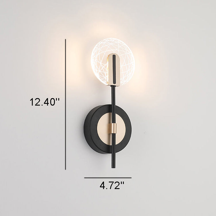 مصباح حائط LED دوار 1/2 بضوء أكريليك حديث 