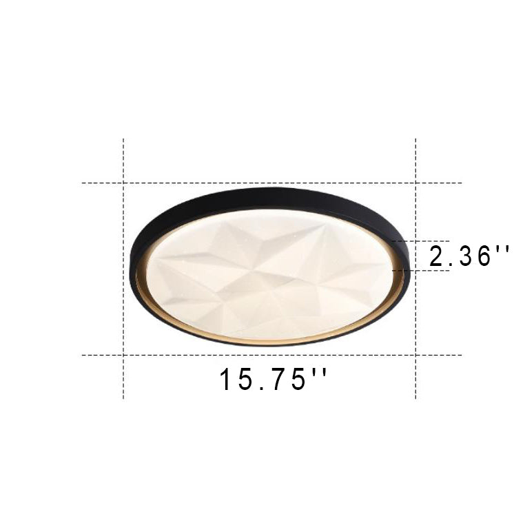 Modern Acrylic Star Pattern LED Round Flush Mount Light