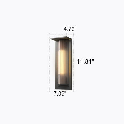 Modern Retro Minimalist Aluminum Glass Outdoor Waterproof Wall Sconce Lamp