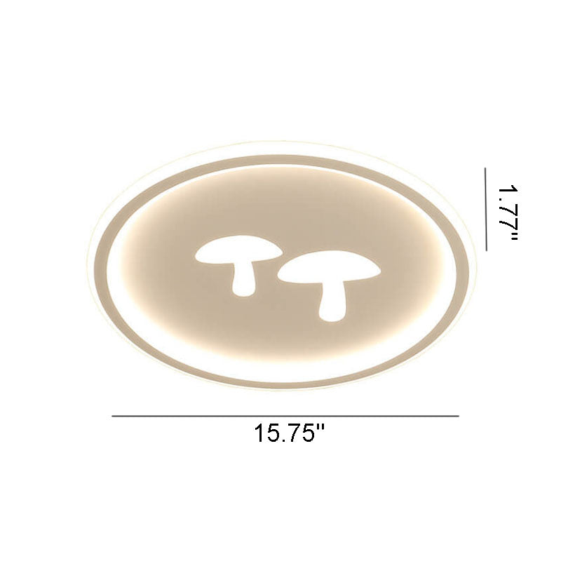 Lampe LED à montage encastré, abat-jour rond moderne en acrylique, motif champignon 