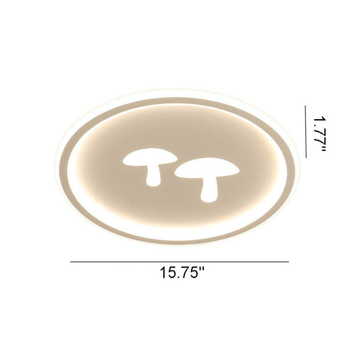 Lampe LED à montage encastré, abat-jour rond moderne en acrylique, motif champignon 