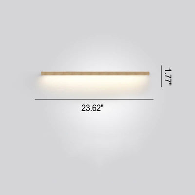 Japanese Simple Solid Wood Strip LED Wall Sconce Lamp