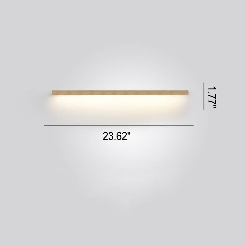 Japanese Simple Solid Wood Strip LED Wall Sconce Lamp
