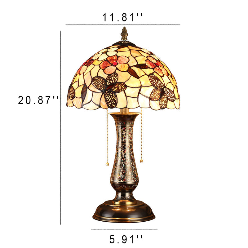 Tiffany European Shell Pattern 2-Light Tischlampe 