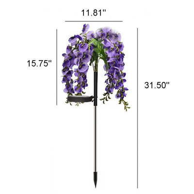 Solar-Simulation Wisteria LED Outdoor-Rasen-dekoratives Boden-Stecker-Licht 