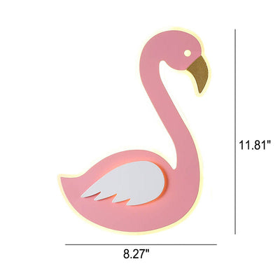 Nordic Cartoon Flamingo Acryl LED Wandleuchte Lampe 