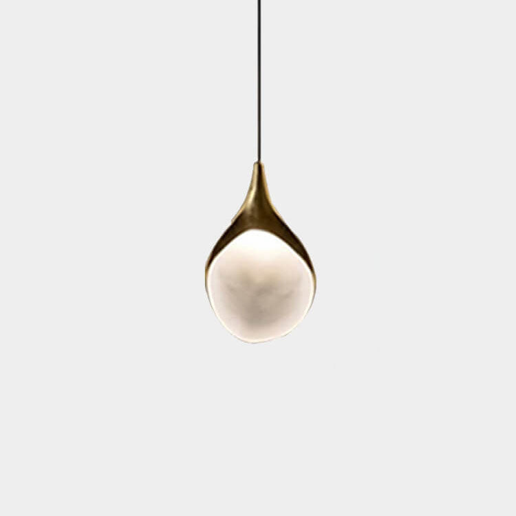 Post-modern Minimalist Resin 1-Light Mini Gold Leaf Pendant Light