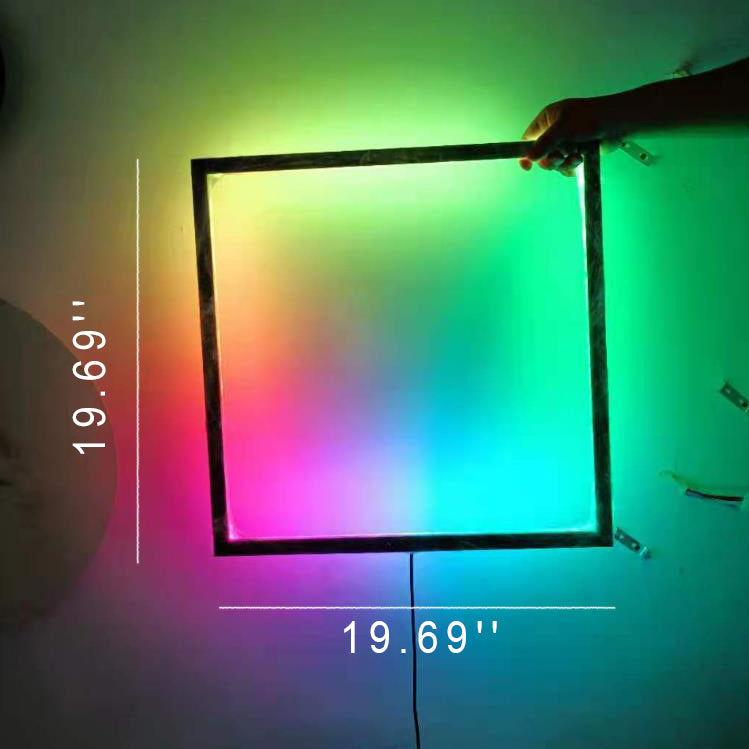 مصباح حائطي LED من الألمنيوم بشكل مربع RGB مبتكر 