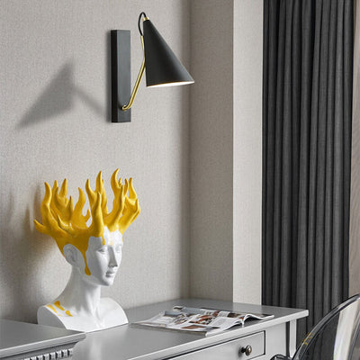 Simple Creative Iron Cone Shade Wall Sconce Lamp