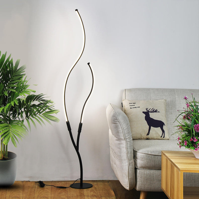 Modern Minimalist Curved Line 1-Light LED Standing Floor Lamp