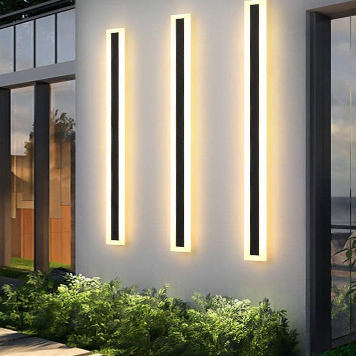Minimalistische, längliche, stabförmige 1-Licht LED Acryl Außen wasserdichte Wandleuchte 