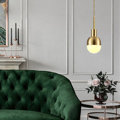 Nordic Oval Dome Brass 1-Light Pendelleuchte 