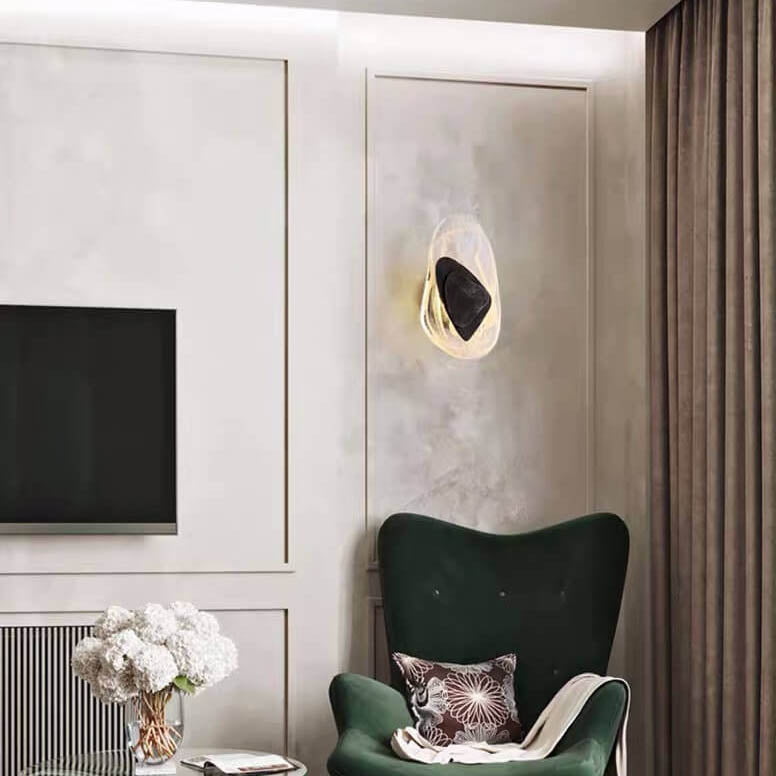 Modern Creative Oval Glass 1-Light LED Wall Sconce Lamp